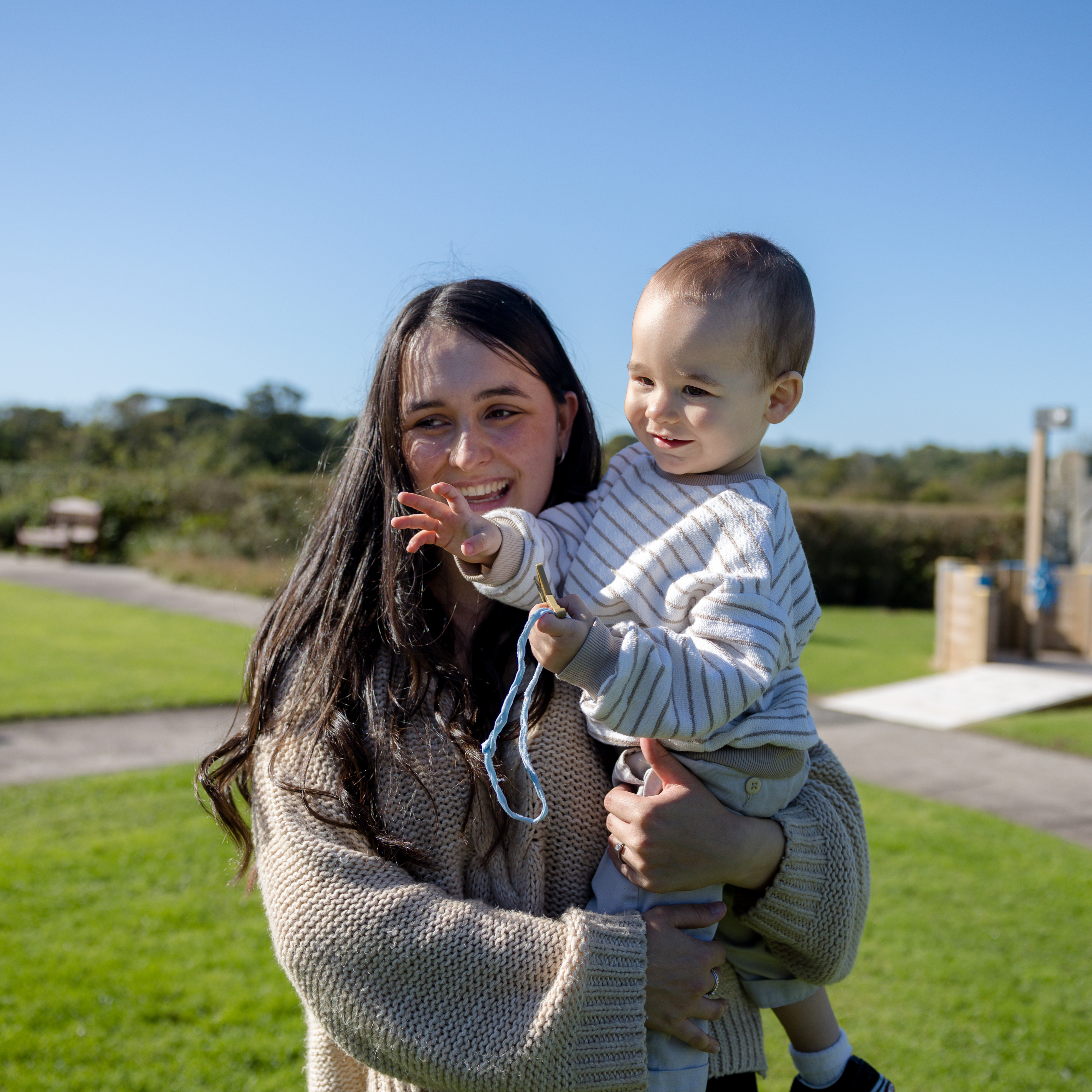 baby and mum in LH garden