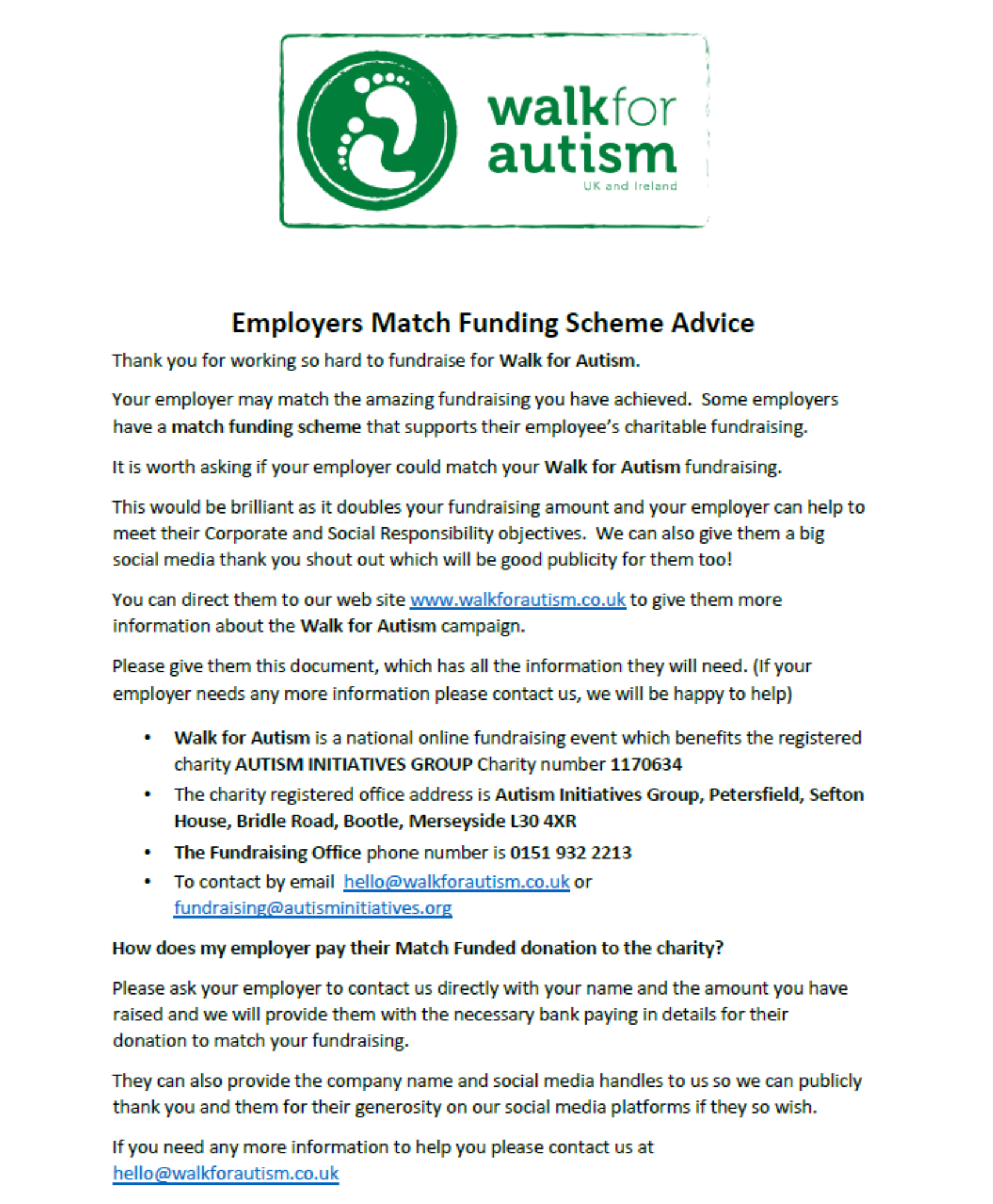 WFA Match funding PDF