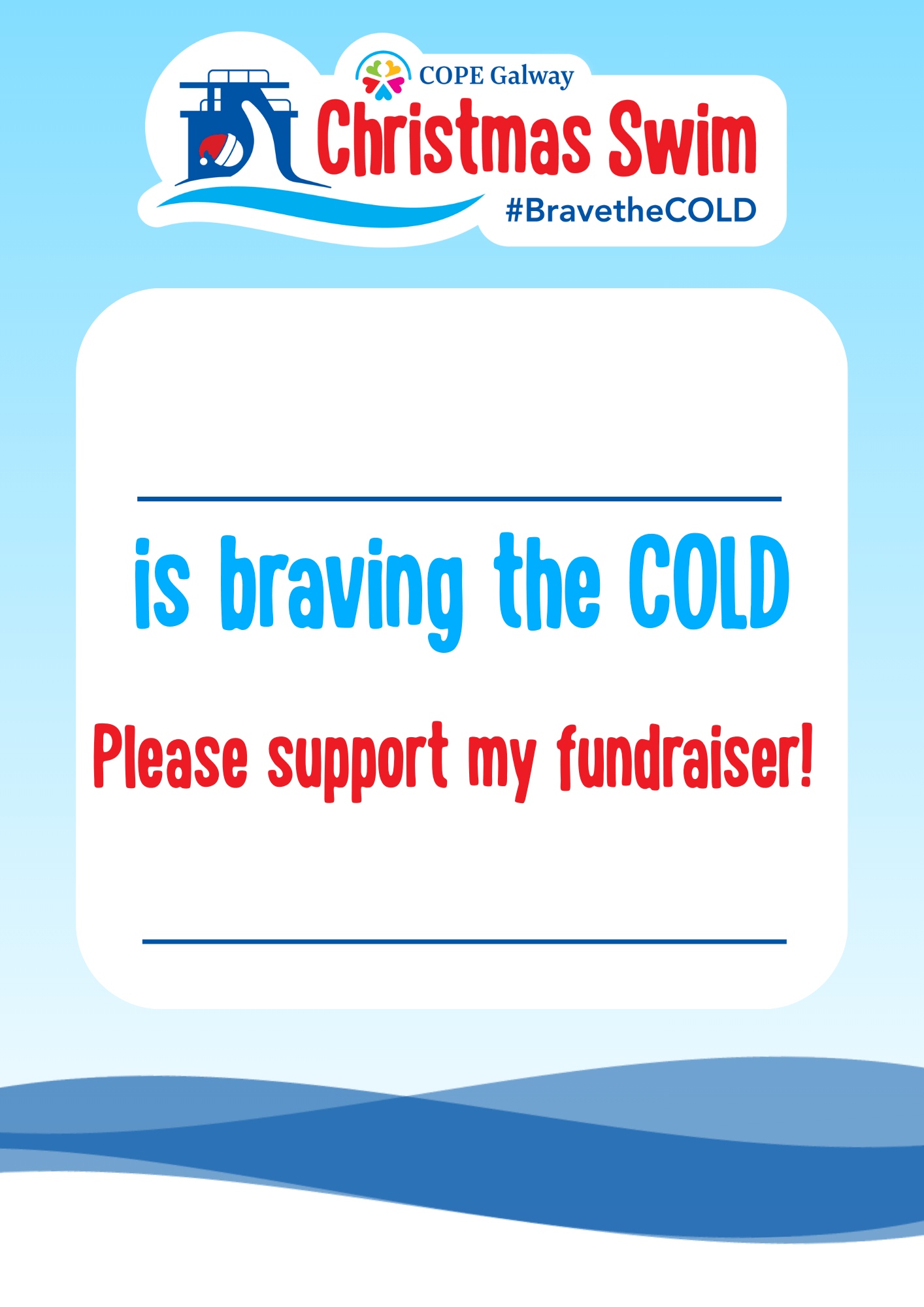 Christmas Swim 2025 - fundraising Poster
