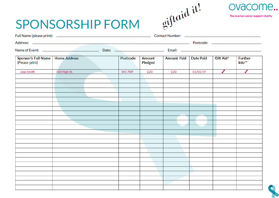 Sponsorship form