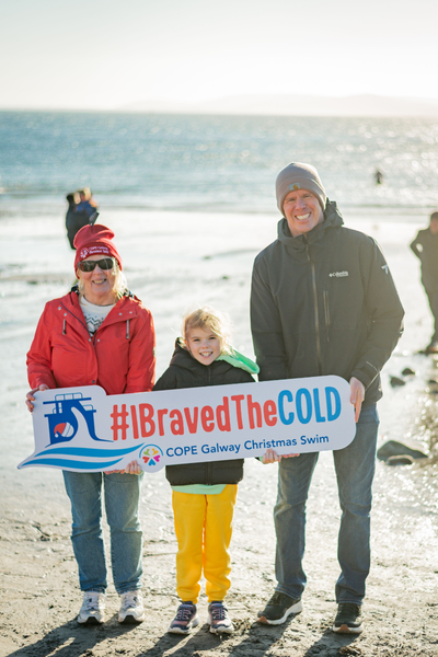 COPE Galway Christmas swim participants