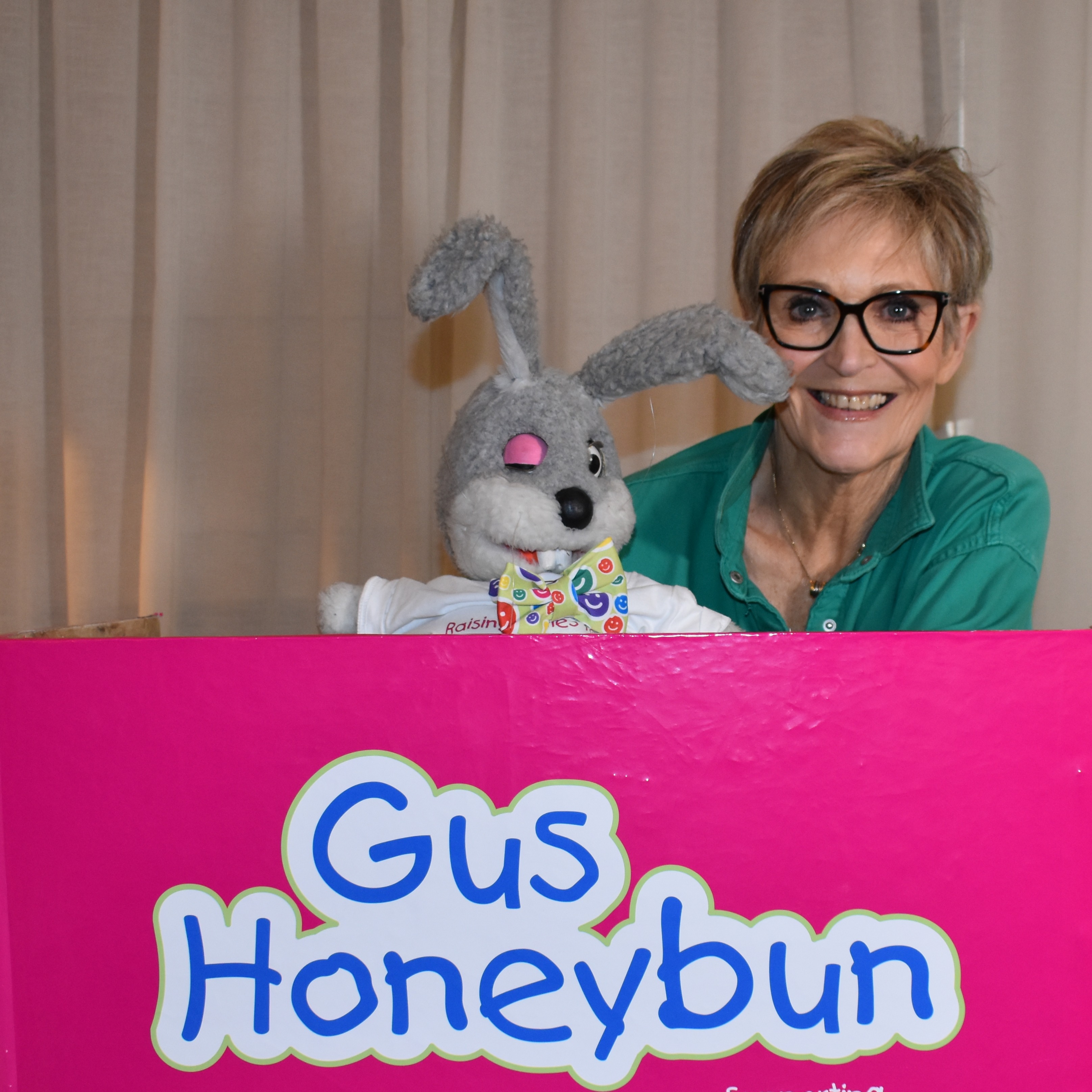 Gus Honeybun and Judi Spiers