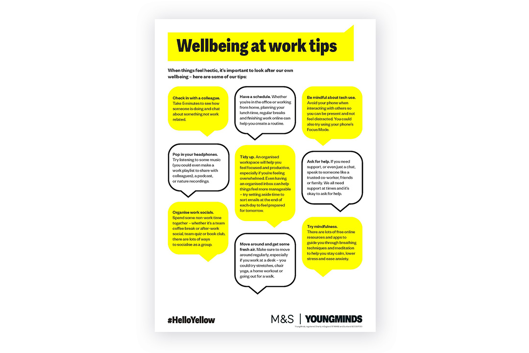 Wellbeing tips at work