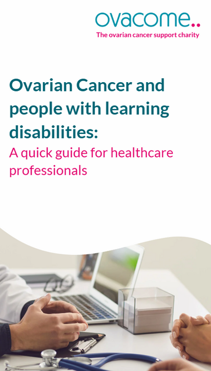 Front page of learning difficulties healthcare professionals leaflet