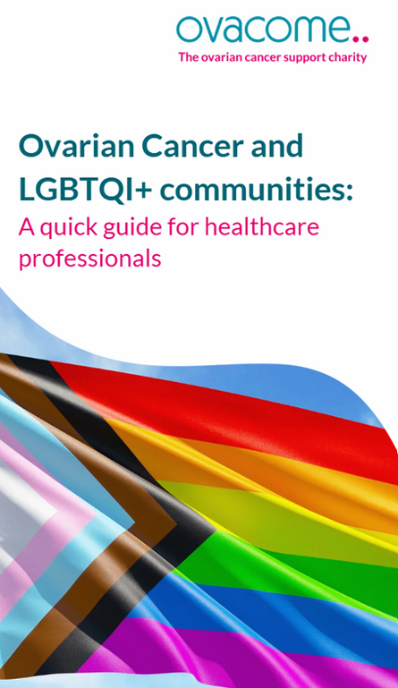 Front page of LGBTQI+ healthcare professionals leaflet