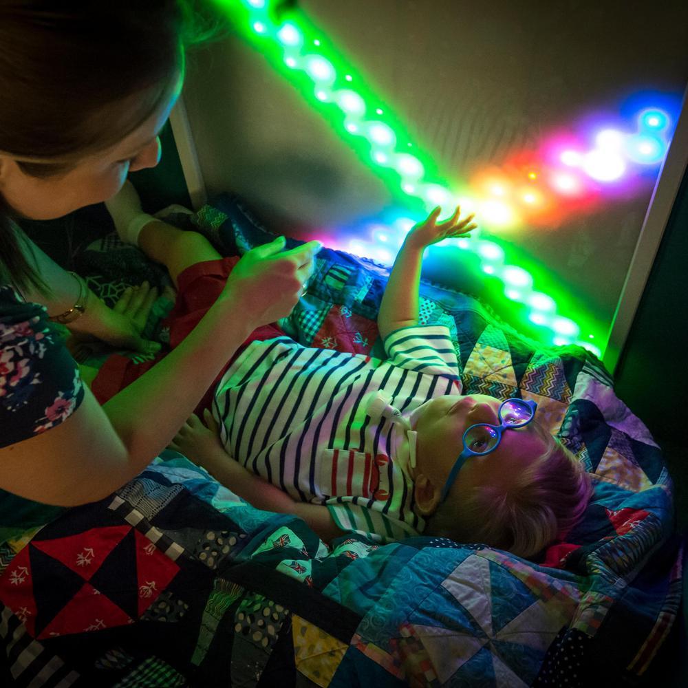 boy in sensory room
