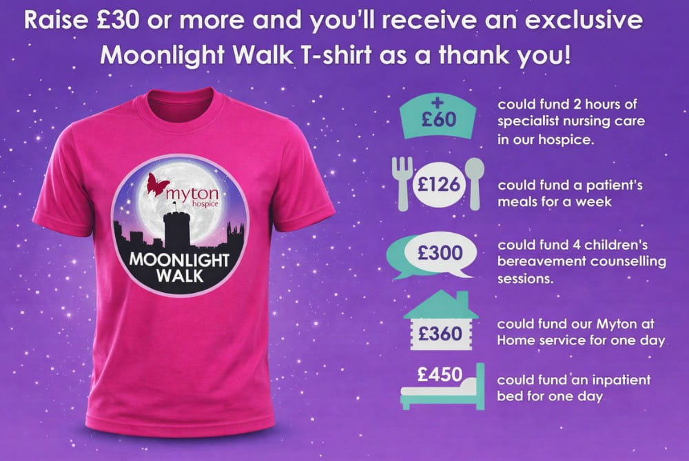 The Myton Hospices - Moonlight Walk - Tshirt