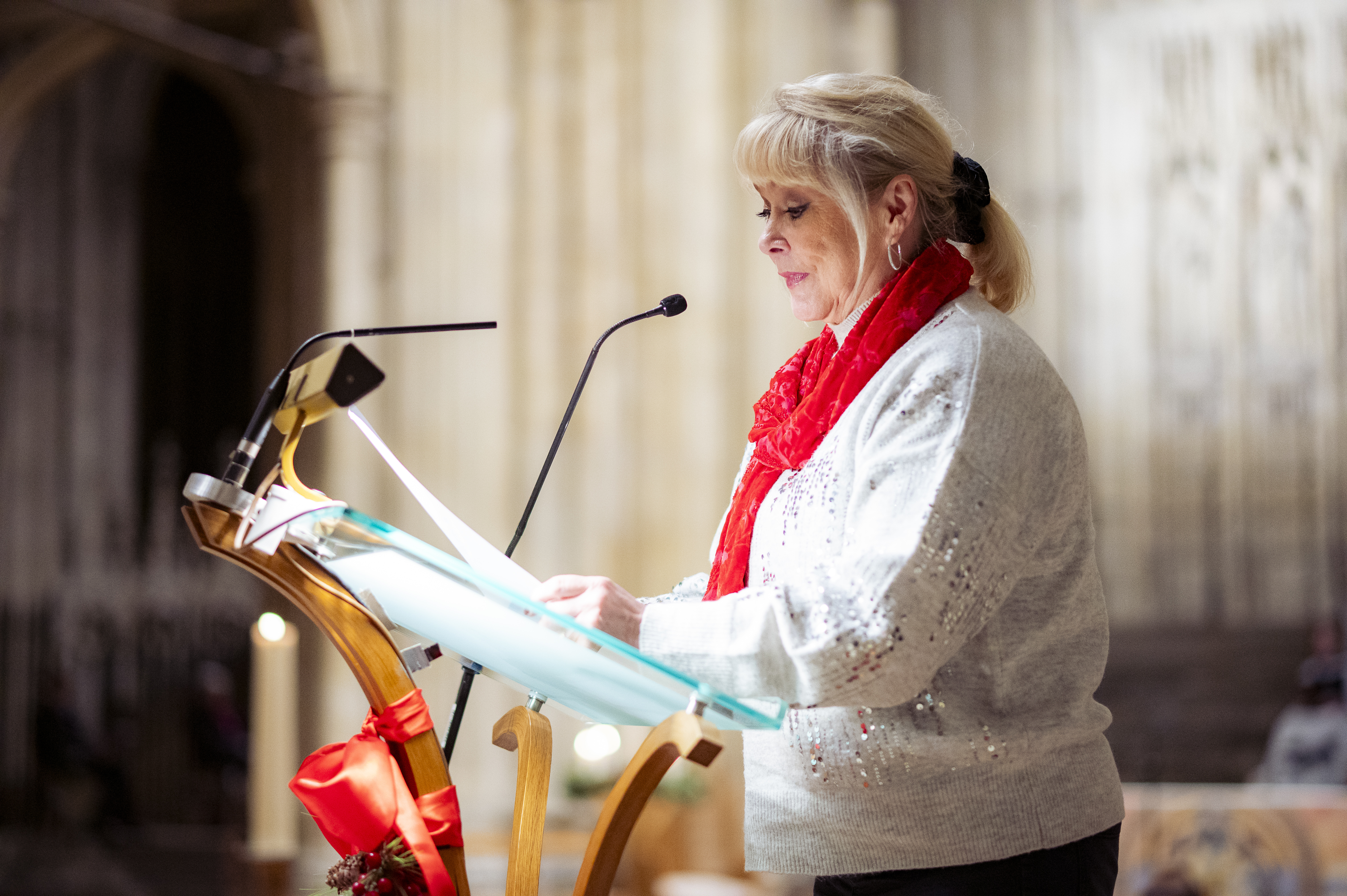 Cheryl Baker at lectern