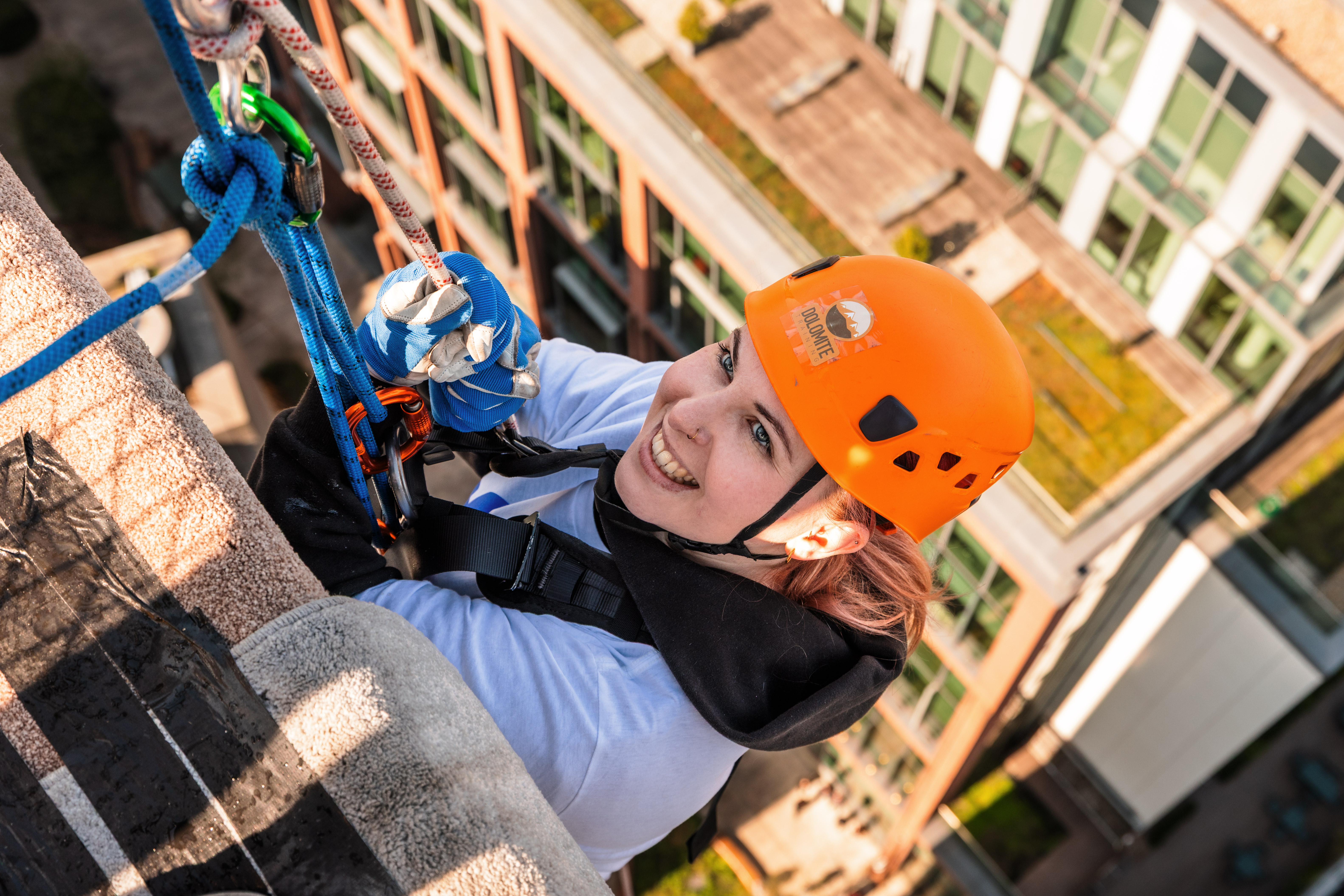 11 - 12pm:  Kirsty Pegg abseil