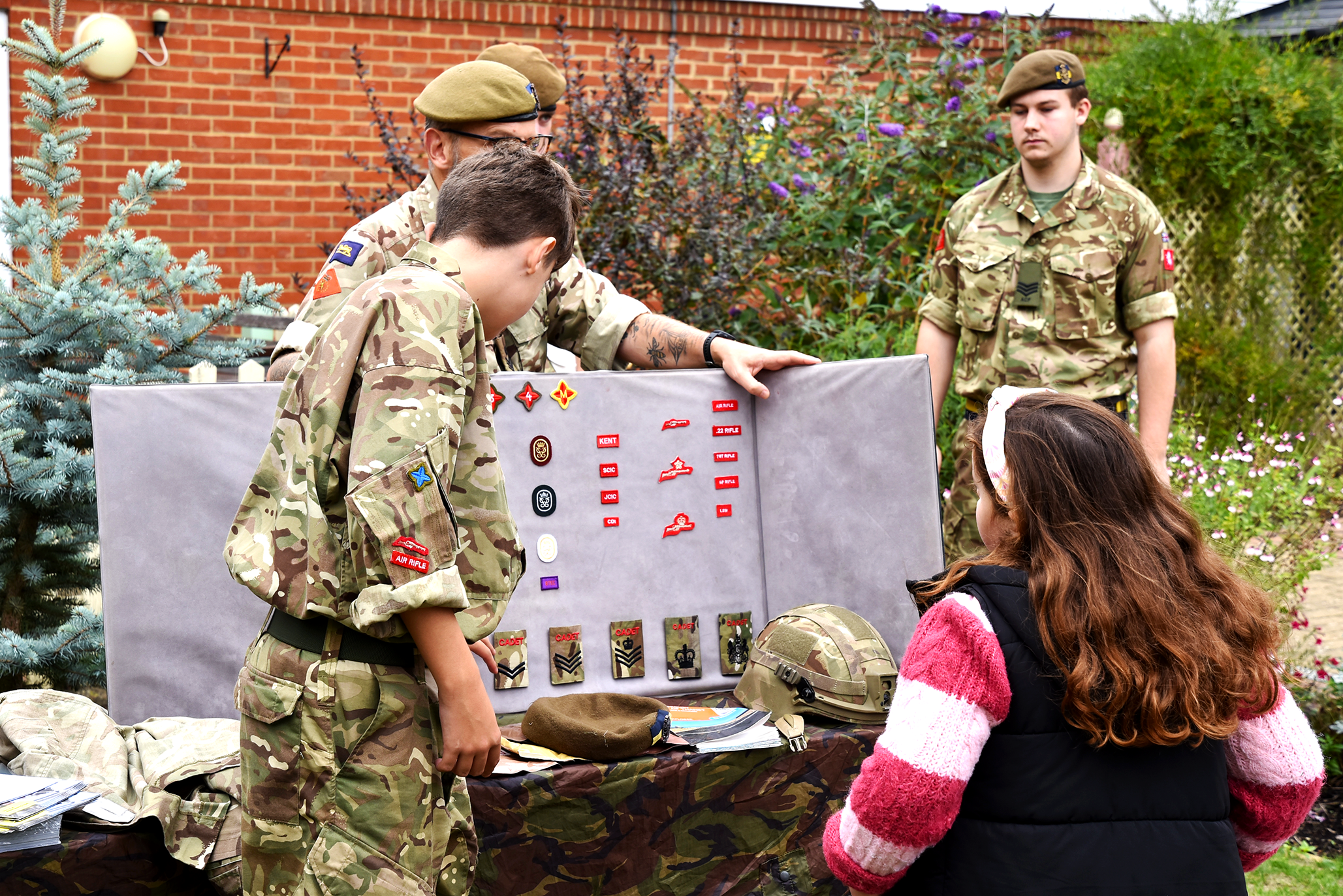 Army cadets at family fun day