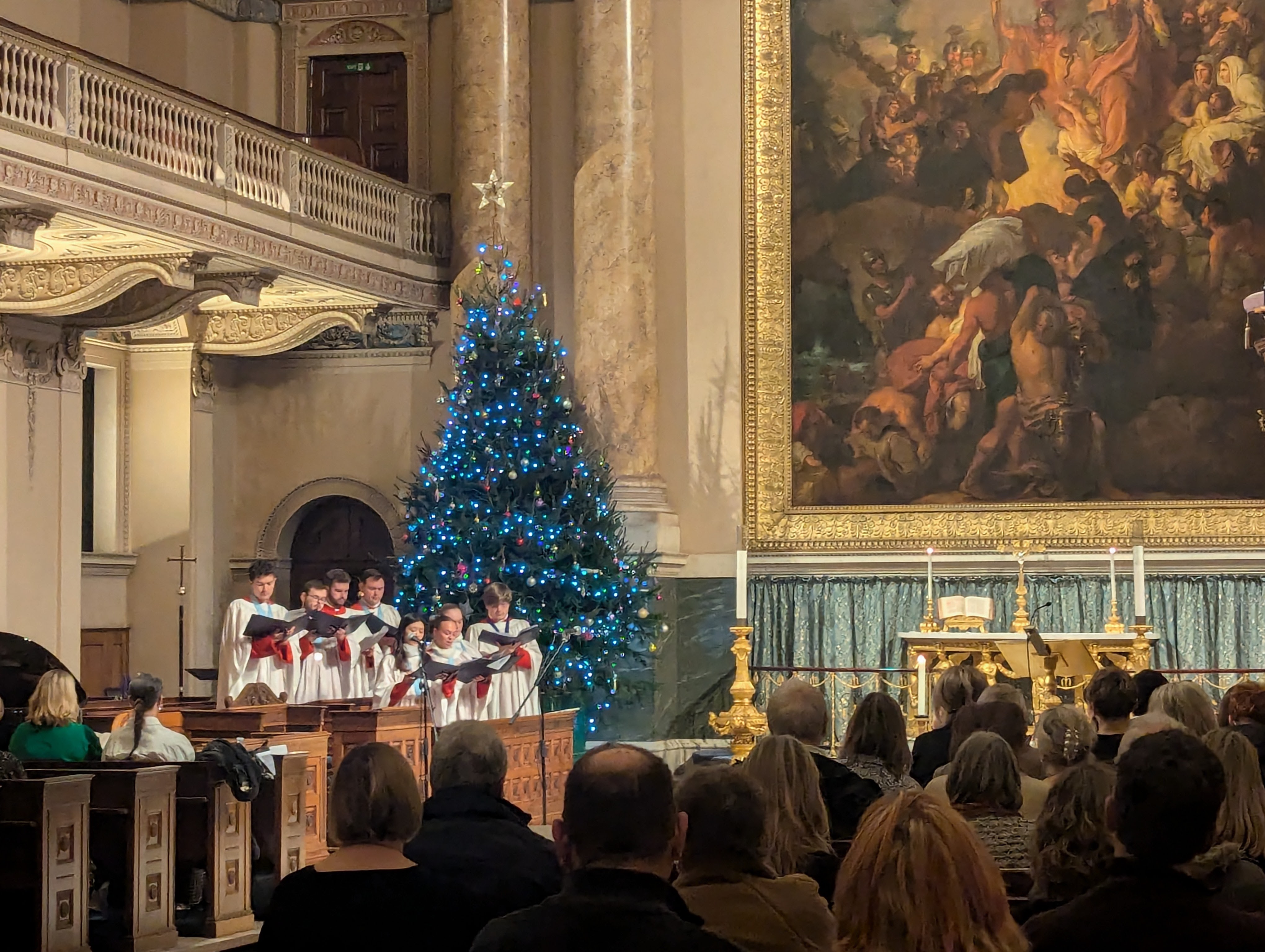 Choir singing at the Old Royal Naval College